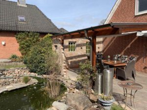 Windschutzmauer aus Terrasse Terrasse mit Windschutzmauer